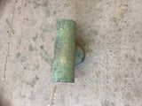 Dual Bulb Verdigris Copper Cylinder
