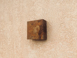 Rusted Steel // Square Light Sconce // Metal Lighting // Mike Dumas Copper Designs