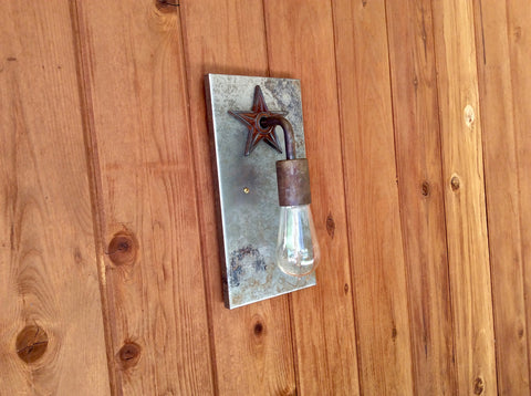 The Lone Star // steel light sconce // Mike Dumas Copper Designs