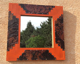 Mirror / Wood + Copper / Sunset Orange / Square