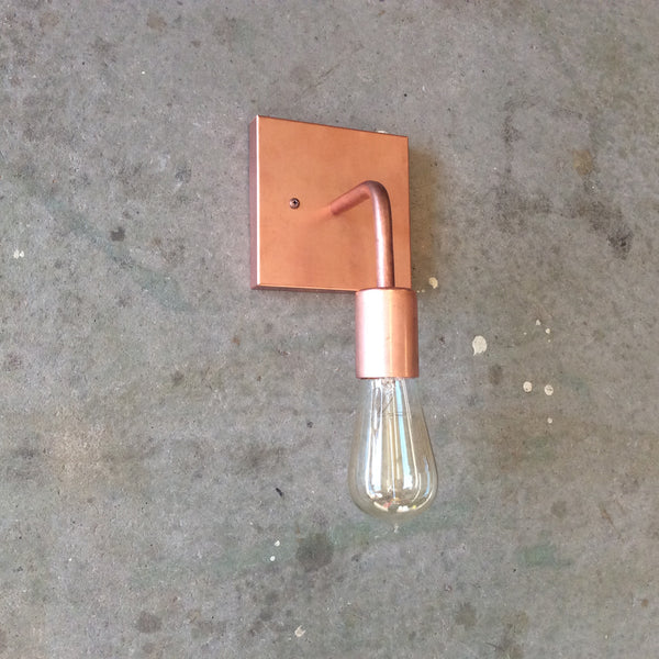 Minimalist Copper Square / Light Sconce