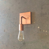 Minimalist Copper Square / Light Sconce