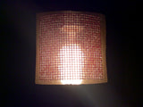 Light Sconce // fused glass // black // copper mesh // lighting by Mike Dumas Copper Designs