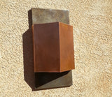 Art Deco // Contemporary Copper and Steel Light Sconce by Mike Dumas Copper Designs.